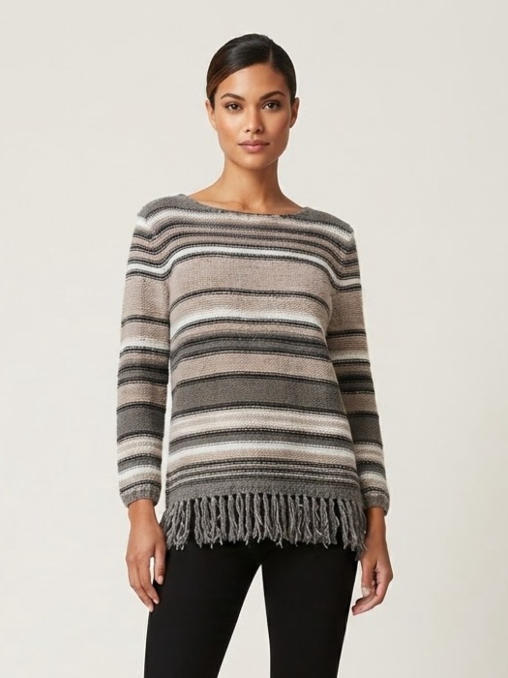 Ruby Rd. Sweater With Fringe Size Medium - Picture 1 of 5